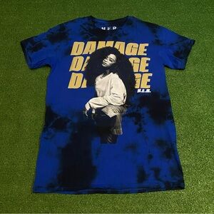 H.E.R. R&B Artist Band Tee Blue Black TieDye Size Small
